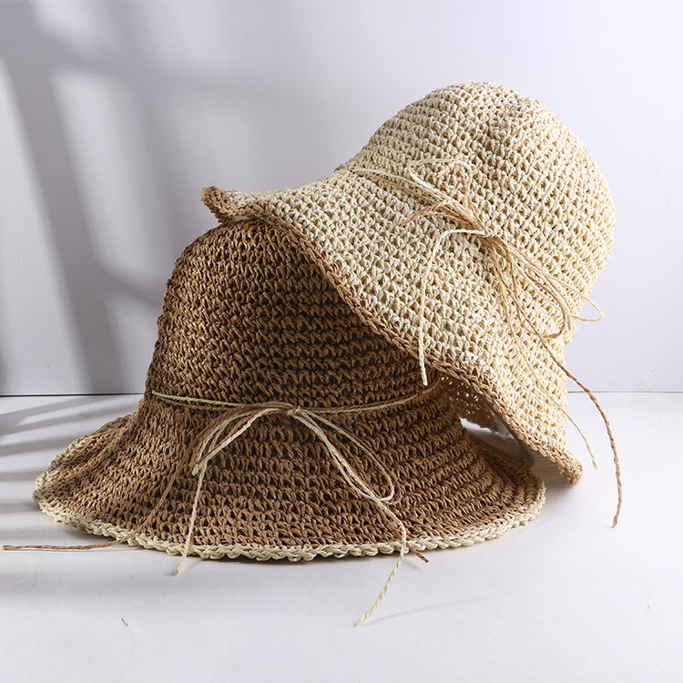 流行帽子|草編鏤空草帽女夏季2024新款遮陽防曬帽海邊度假沙灘騎行太陽帽男「C4138」24.07-3