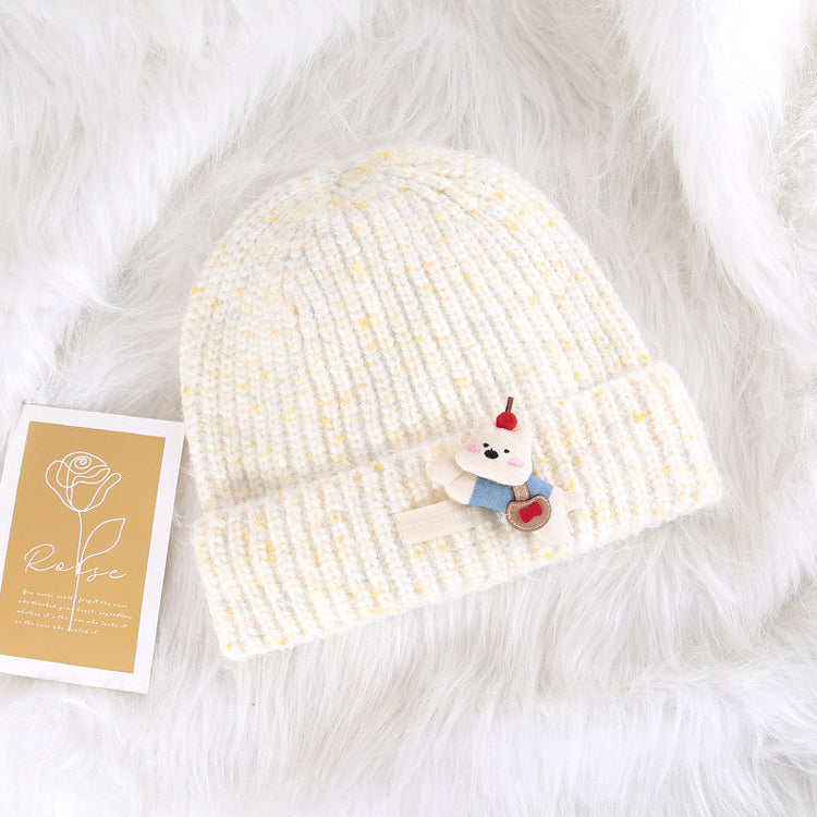 流行帽子|韓版ins卡通小狗帽子女可愛針織帽 秋冬護耳保暖毛線帽戶外冷帽男「C5557」25.09-3