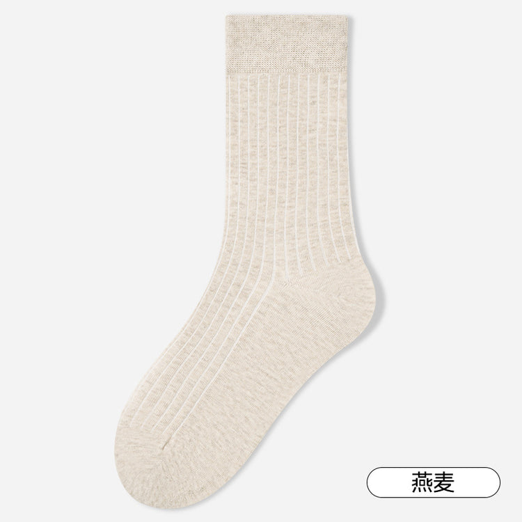 女襪|竪條顯瘦襪子女加固耐磨抗菌防臭中筒襪吸濕排汗加固耐磨堆堆襪「ZJ24045」24.12-2