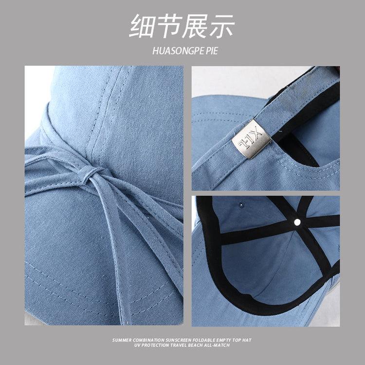 流行帽子 | 蝴蝶結鴨舌帽女顯臉小網紅時尚棒球帽甜美防曬帽子學生百搭太陽帽「C3730」24.03-2