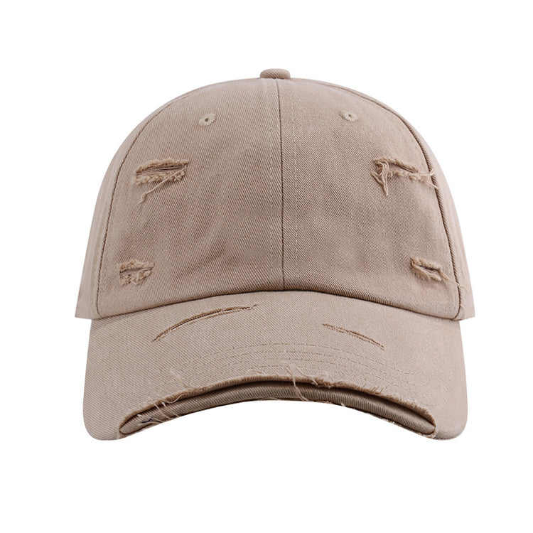 流行帽子|帽子女夏季新款破洞棒球帽時尚復古百搭鴨舌帽戶外運動遮陽帽子男「C3798」24.04-2