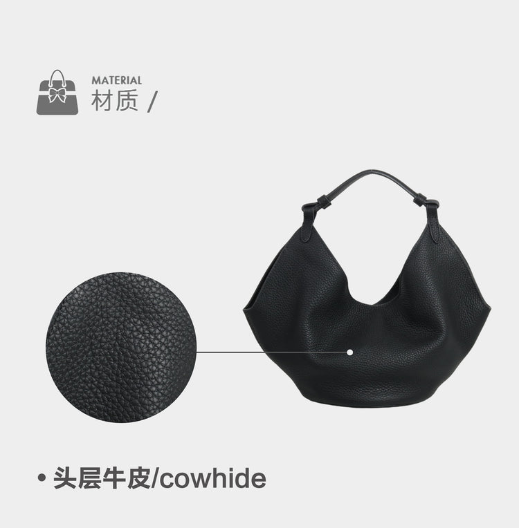 質感真皮|2024新頭層牛皮歐式托特大容量腋下包通勤購物袋休閒手提單肩包「6122#」24.07-4