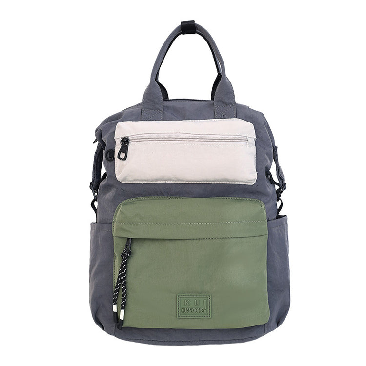 致青春|秋冬休閒雙肩包情侶款戶外旅行登山背包韓系輕便撞色手提背包「8245-130」25.08-4