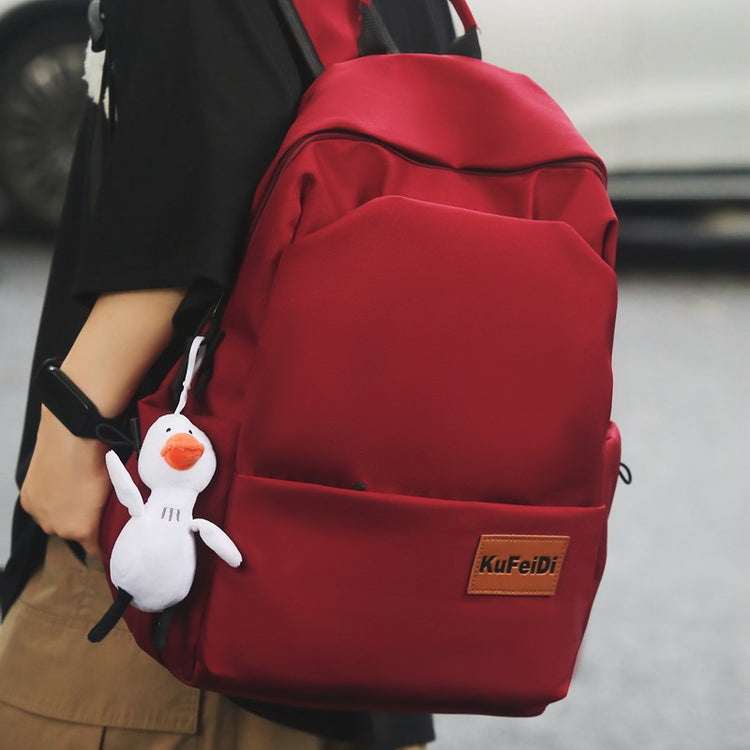 致青春|森系新款純色大容量男女初高中大學生電腦旅行雙肩背包「9023-130」25.09-4