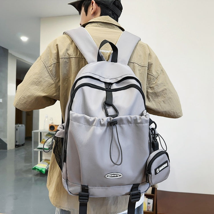 致青春|熱銷雙肩包附零錢小包女大學生國中生書包高中男大容量背包休閒旅行包電腦包「620-132」24.12-4