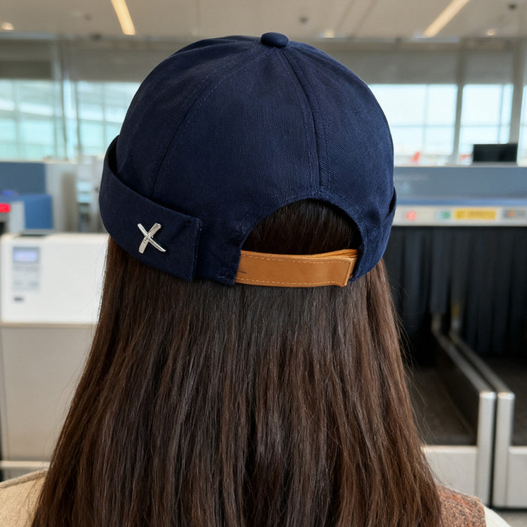 流行帽子|帽子男瓜皮帽日系地主帽韓版街頭潮人嘻哈帽無檐女雅痞時尚地痞帽「C2584」25.09-3