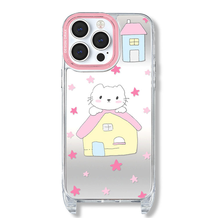 手機殼|蘋果15手機殼iPhone14pro適用12掛繩鏡面殼13promax卡通11「WL0038」24.07