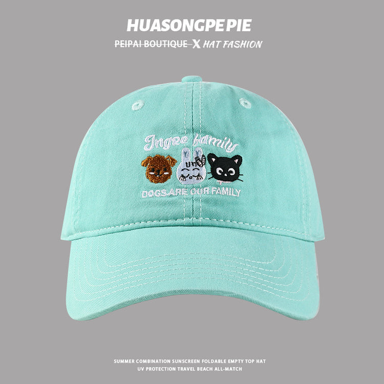 流行帽子|多巴胺棒球帽夏季新款字母刺繡百搭款情侶炸街潮流出行防曬帽子女「C3982」24.05-4