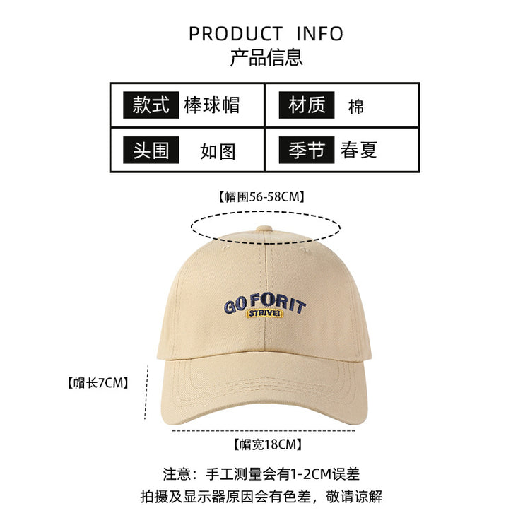 流行帽子 | 春夏棒球帽女韓系百搭學生遮陽帽字母刺繡顯臉小防曬帽時尚鴨舌帽「C3988」25.01-2