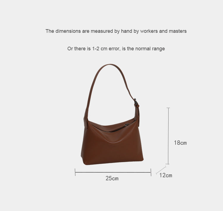 質感真皮|植鞣牛皮復古通勤包大容量托特包女2024新款百搭高級感單肩斜挎包「83062#」24.06-2