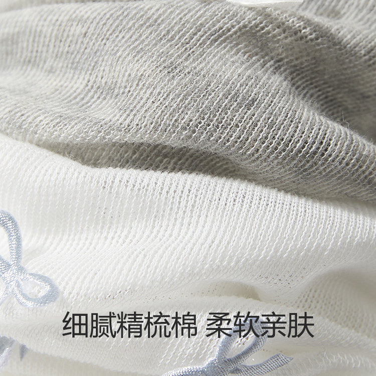 女襪|白色堆堆襪子女miu系花邊泡泡襪口小腿襪滿身蝴蝶結輕薄透氣JK襪「XC2268」25.02-2