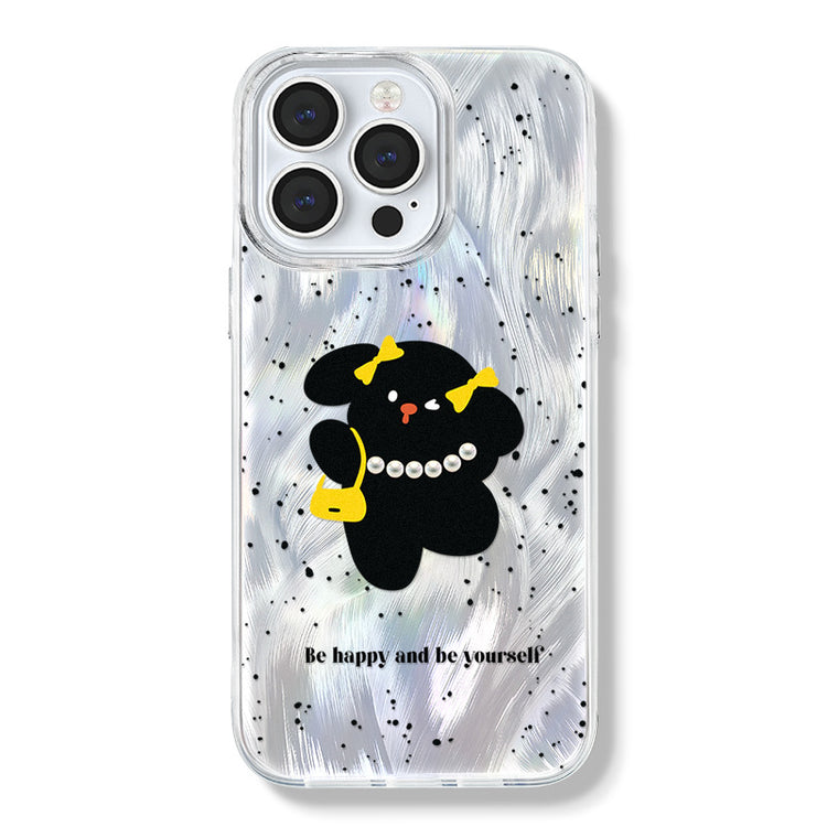 手機殼|iPhone16pro羽紗蘋果15手機殼14保護套12適用13Pro大孔透明11「WL0213」24.10-2