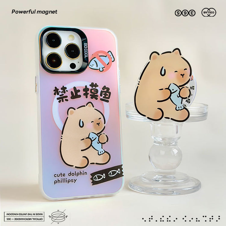 手機殼|蘋果15Pro手機殼iPhone14適用mate60支架華為P70磁吸磨砂鐳射「LR0867」24.07