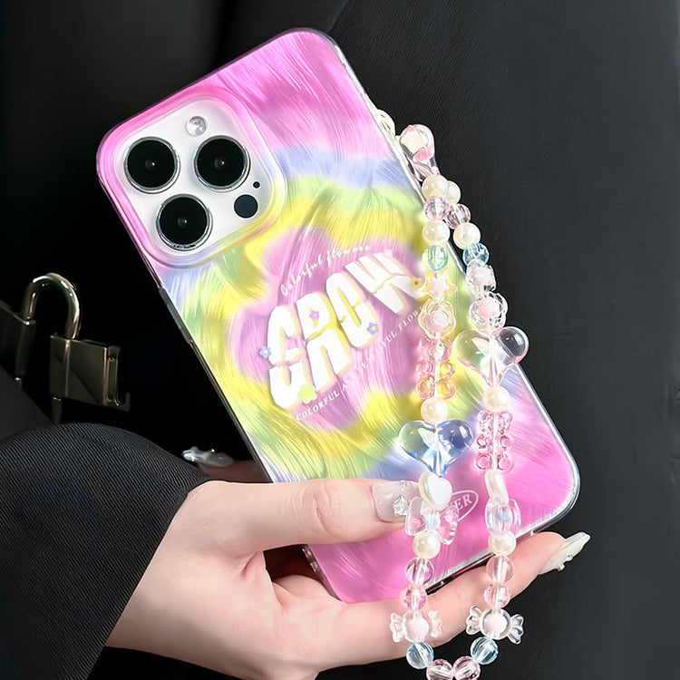 手機殼|iPhone15羽紗手機殼女蘋果14/13promax手鍊11適用12大孔透明「LR0923」24.07