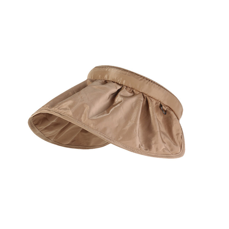 流行帽子|防曬帽女夏季防紫外線2024新款遮陽帽貝殼空頂帽遮臉大檐發箍帽子「C4273」24.08-3