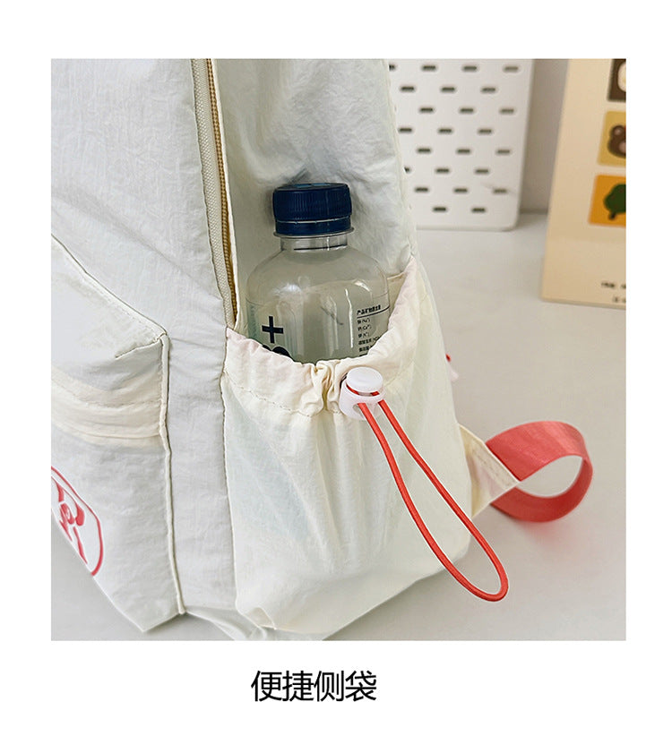 致青春|小清新休閒書包女大學生ins大容量簡約背包國中高中生百搭雙肩包「1018-125」25.09-2