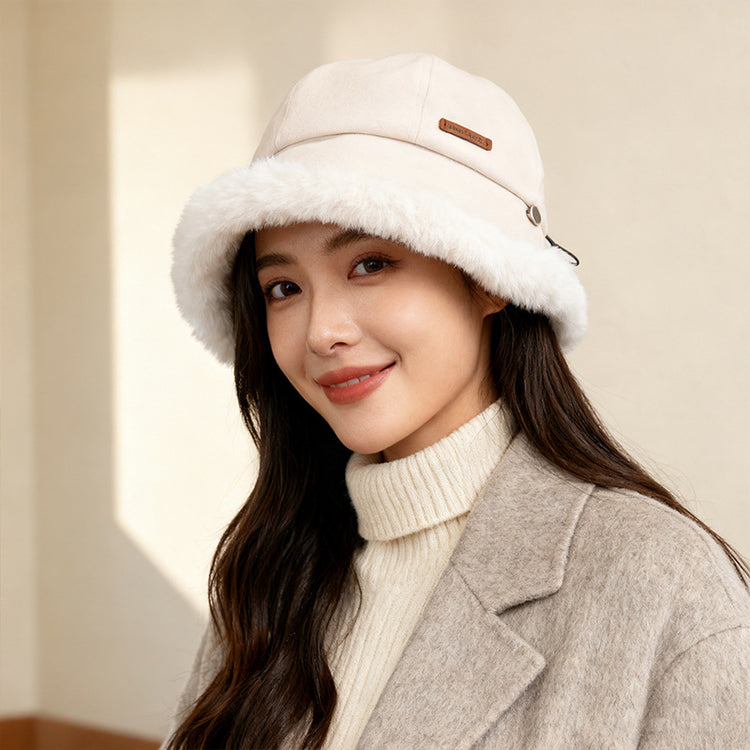 流行帽子|毛絨帽子女冬季新款加絨漁夫帽加厚騎車保暖棉帽東北戶外防寒盆帽「C3399」25.11-2