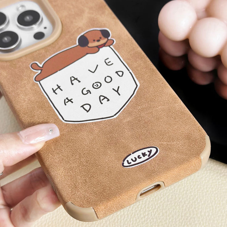 手機殼|15Promax新款13Pro卡通12適用11蘋果16手機殼iPhone14貼皮殼「LR1217」24.12-3