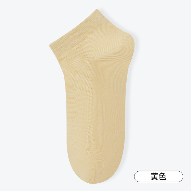 女襪|襪子女10A抑菌防臭網眼透氣抗起球船襪萊卡橡筋無骨隱形襪「ZJ25014」25.04-5