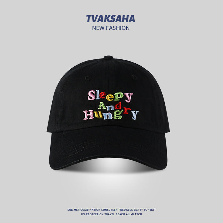 流行帽子|防曬帽夏季女韓系刺繡粉色棒球帽糖果色百搭情侶遮陽帽學生鴨舌帽「C4129」24.07-3