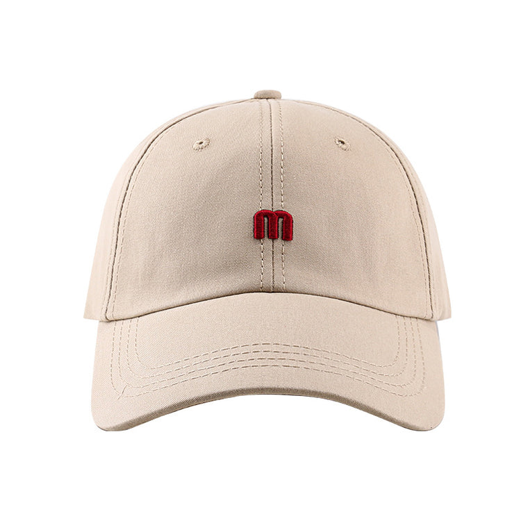 流行帽子|高品質帽子女春夏棒球帽休閒百搭簡約M刺繡字母鴨舌帽少年遮陽帽「C3791」24.04-2