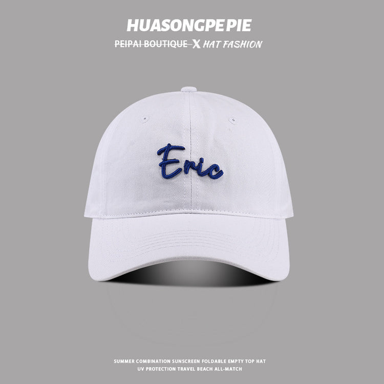 流行帽子|軟頂棒球帽女字母刺繡百搭鴨舌帽顯臉小夏季學生休閒防曬遮陽帽男「C3611」24.02-1