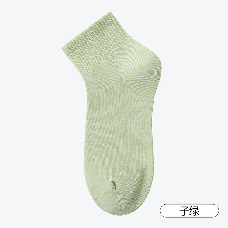 女襪|純色襪子女純棉抑菌防臭耐磨抗起毛球短襪彈性吸汗透氣簡約無骨襪「ZJ25003」25.02-2