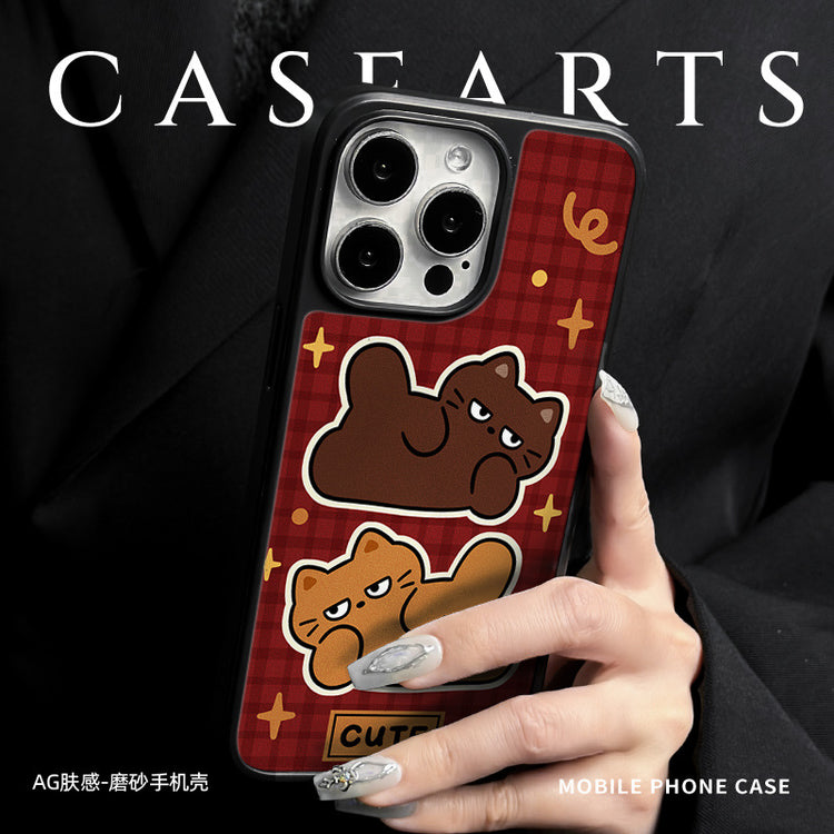 手機殼|iPhone16手機殼磁吸12適用15批發14蘋果13PromaxAG磨砂碳纖紋「WYB0988」25.05-1