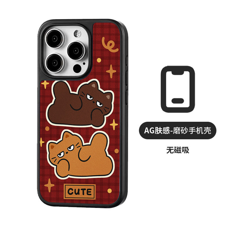 手機殼|iPhone16手機殼磁吸12適用15批發14蘋果13PromaxAG磨砂碳纖紋「WYB0988」25.05-1