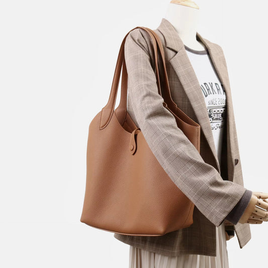 質感真皮|2025新頭層牛皮大容量手提托特包包女式通勤女款輕奢小眾高級感「OS53018」25.11-4