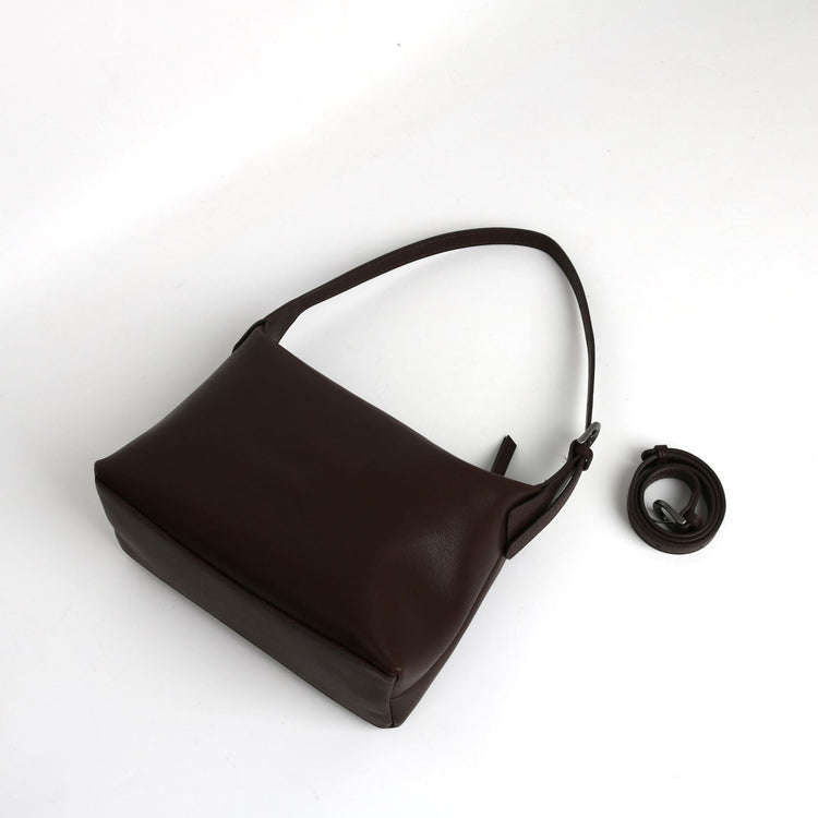 質感真皮|植鞣牛皮復古通勤包大容量托特包女2024新款百搭高級感單肩斜挎包「83062#」24.06-2