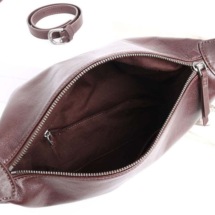 質感真皮|頭層植鞣牛皮腋下Hobo百搭休閒單肩通勤真皮餃子包2024新款女包「6125」24.09-1