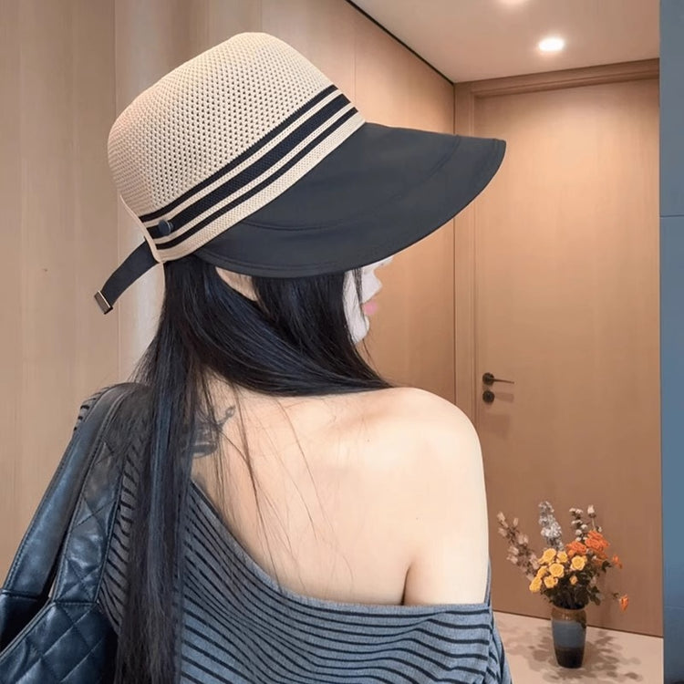 流行帽子|2025新款防曬遮陽帽子女夏季鏤空透氣太陽帽大檐沙灘遮臉漁夫帽子「C5131」25.04-3