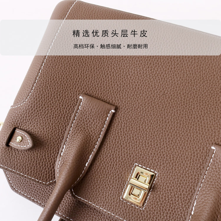 質感真皮|2025新款高級感輕奢頭層牛皮百搭高級感手提包斜背包「OS9095」25.09-5