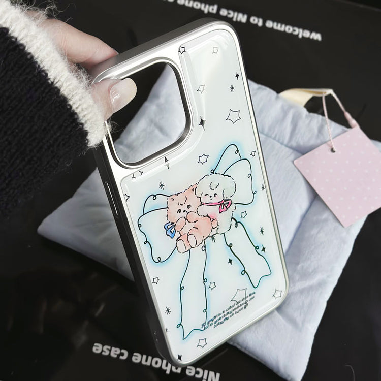 手機殼|蘋果16ProMax手機殼14plus電鍍銀邊滴膠iPhone16Pro高級感適「LR1561」25.04-4