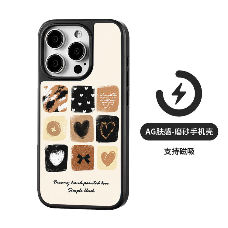 手機殼|15磁吸AG磨砂碳纖紋iPhone14pro適用13蘋果16手機殼12Promax「LR1436」25.04-2