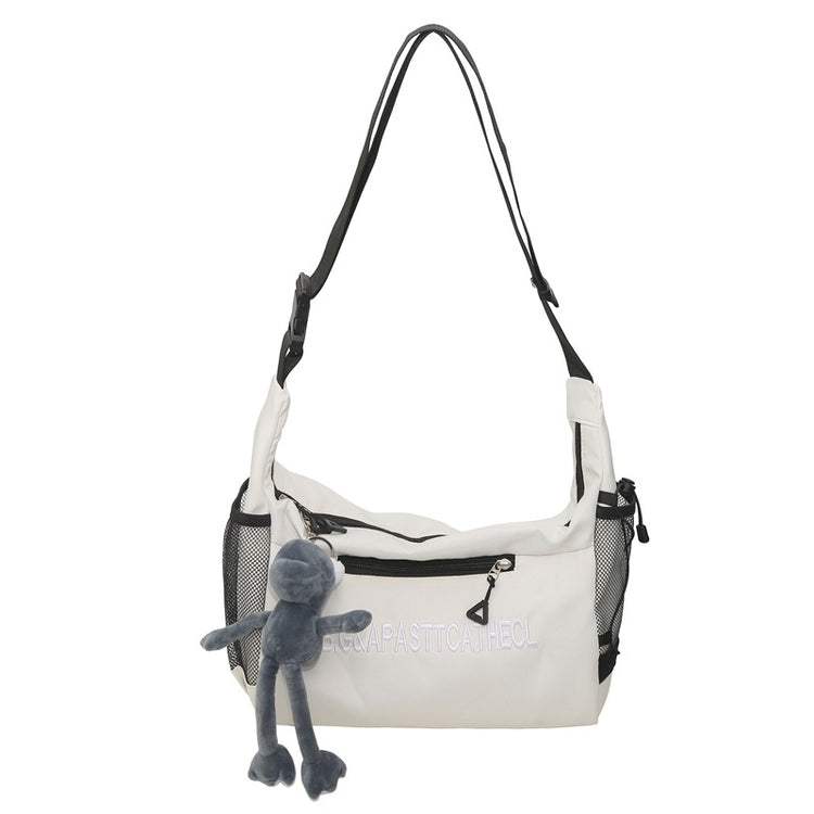 致青春|簡約百搭肩包潮酷少女學生斜背包輕便外出休閒旅行大容量斜背包「229-122」24.12-5