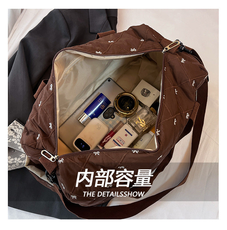 致青春|大容量輕便手提旅行包女新款套拉桿出差行李包男休閒運動健身包「9108-118」25.11-3