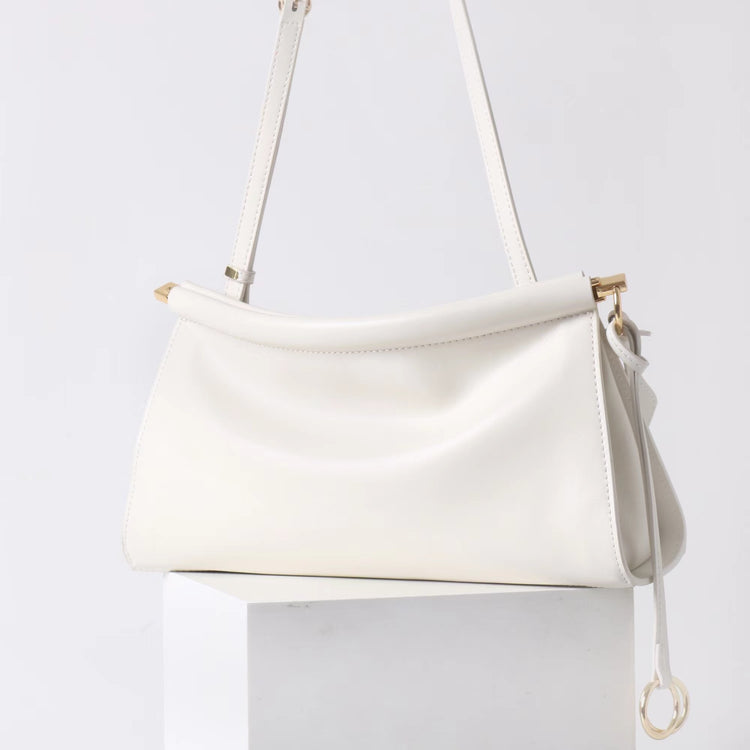 質感真皮|2025新款牛皮腋下復古法式法棍夾子包小眾設計極簡風通勤簡約包「3336」25.06-2