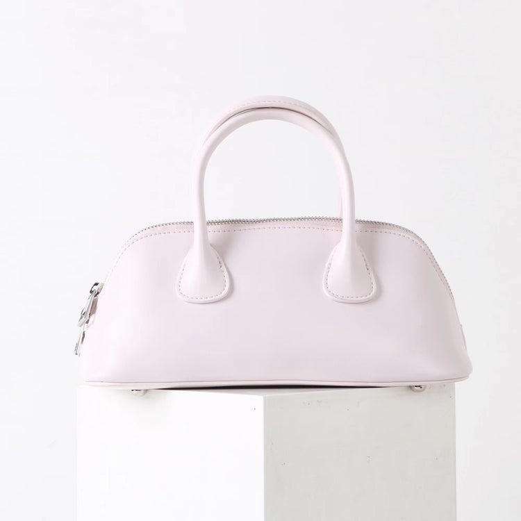 質感真皮|2025新款百搭手提包時尚優雅肩斜背包韓國小眾手提保齡球包包「6717」25.07-2