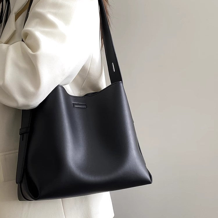 日韓流行 | 2025新款女包高級感百搭早八通勤大容量托特包手提單肩斜挎大包包「9586#」25.04-4