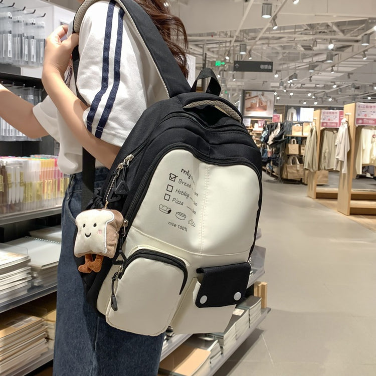 致青春 | 新款國中生書包女生簡約高品質中學生書包大容量女孩雙肩包「7023-127」24.07-3