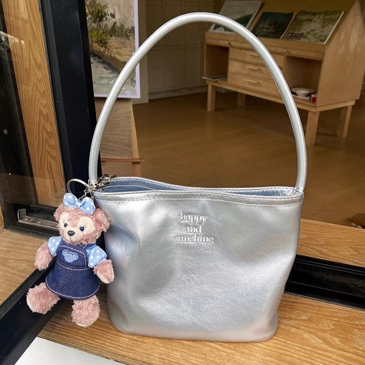 日韓流行|韓國小眾時尚高顏值通勤包刺繡尼龍腋下包休閒百搭包女托特手提包「9339#」24.06-4