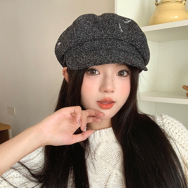 流行帽子 | 英倫復古蝴蝶結八角帽子女春夏季新款大頭圍顯臉小寬檐遮陽畫家帽「C5397」25.07-4