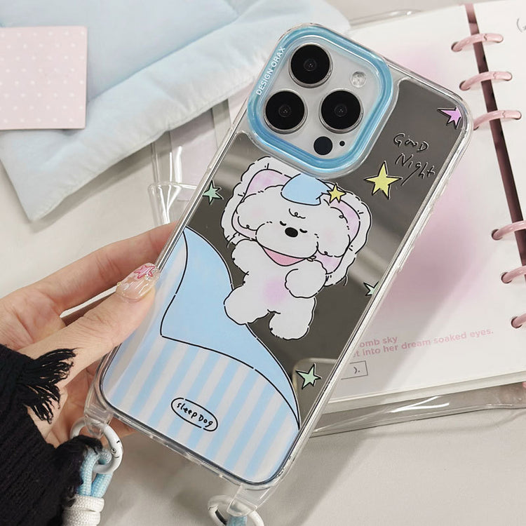 手機殼|蘋果16手機殼15pro適用14掛繩鏡面iPhone批發12女款13promax「5LR1267」25.03-4