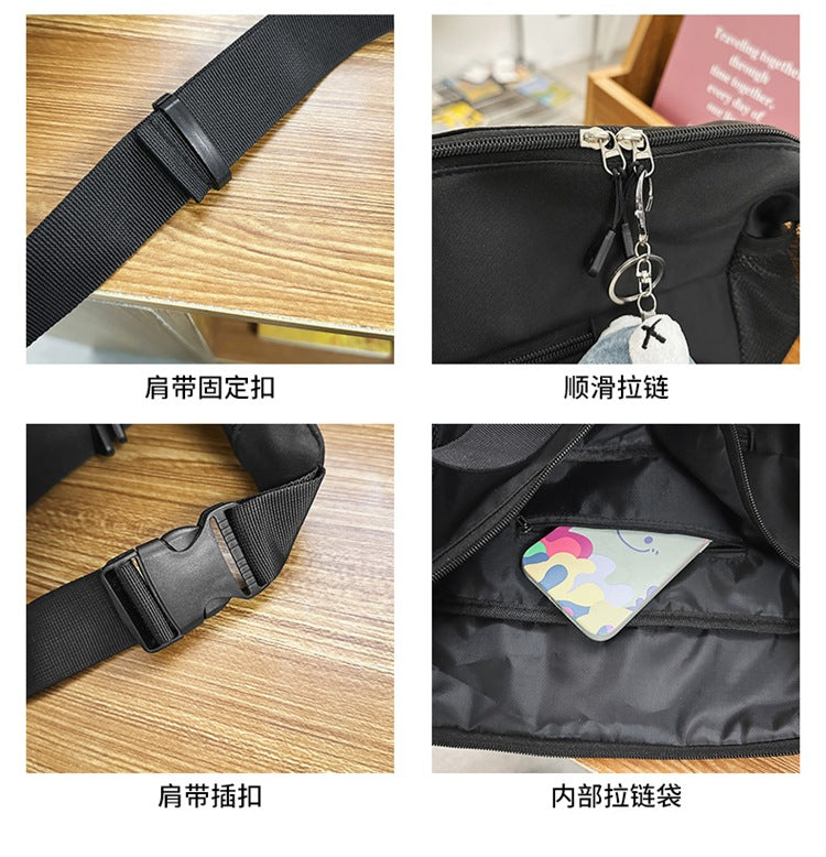 致青春|簡約百搭肩包潮酷少女學生斜背包輕便外出休閒旅行大容量斜背包「229-122」24.12-5