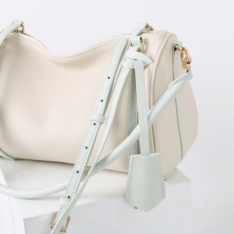 質感真皮|2025新頭層牛皮保齡球腋下包托特包波士頓枕頭包手提單肩斜挎包「6189」25.11-4