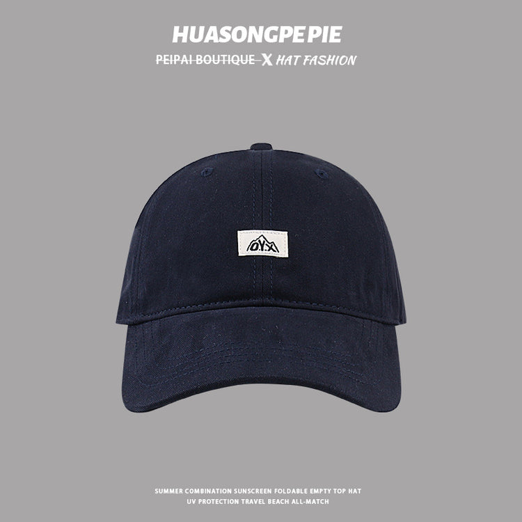 流行帽子|貼布小山棒球帽男女顯臉小百搭遮陽帽出行旅遊防紫外線軟頂鴨舌帽「C3595」24.01-2
