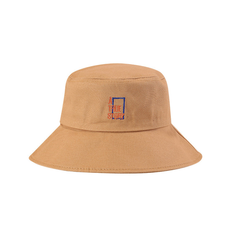 流行帽子|學生情侶帽子女韓版百搭字母刺繡漁夫帽日系簡約遮陽盆帽太陽帽男「C2485」25.04-2