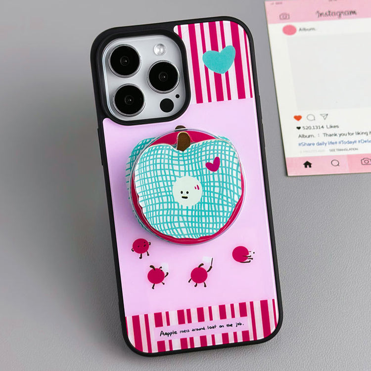 手機殼|14Promax蘋果16手機殼iPhone15磁吸磨砂黑框殼適用12磁吸支架「WL0135」24.12-2